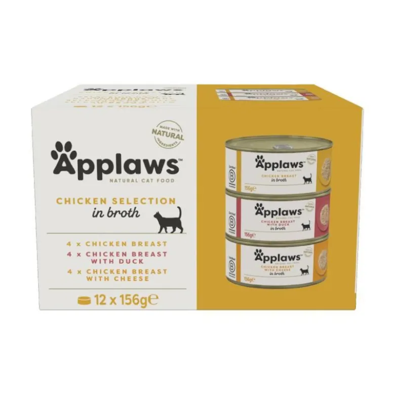 Økonomipakke: 24 x 156 g Applaws i bouillon