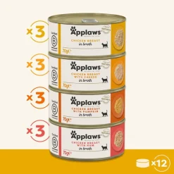 Økonomipakke: 24 x 70 g Applaws i bouillon