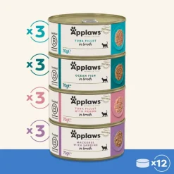 Økonomipakke: 24 x 70 g Applaws i bouillon