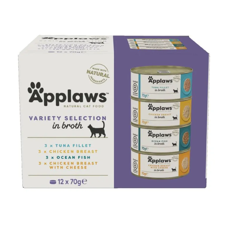 Økonomipakke: 24 x 70 g Applaws i bouillon