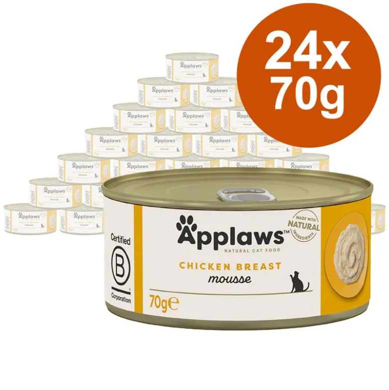 Økonomipakke: 24 x 70 g Applaws Mousse