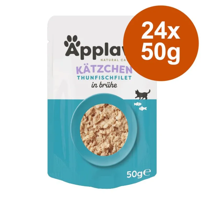 Økonomipakke: 24 x 50 g Applaws Natural Kitten i bouillon