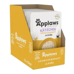 Økonomipakke: 24 x 50 g Applaws Natural Kitten i bouillon