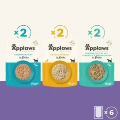 Økonomipakke: 24 x 70 g Applaws Pouch i bouillon