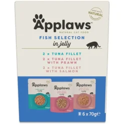 Økonomipakke: 48 x 70 g Applaws Pouch i gelé Mix