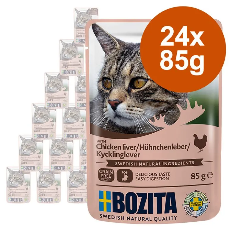 Økonomipakke: 24 x 85 g Bozita bidder i gelé pouch