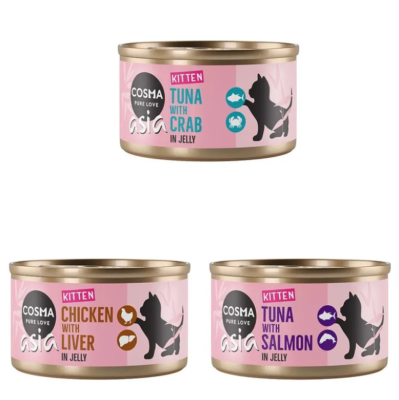 Økonomipakke: 24 x 85 g Cosma Asia Kitten i gelé