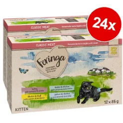 Økonomipakke 24 x 85 g Feringa Classic Meat Menu Kitten portionsposer
