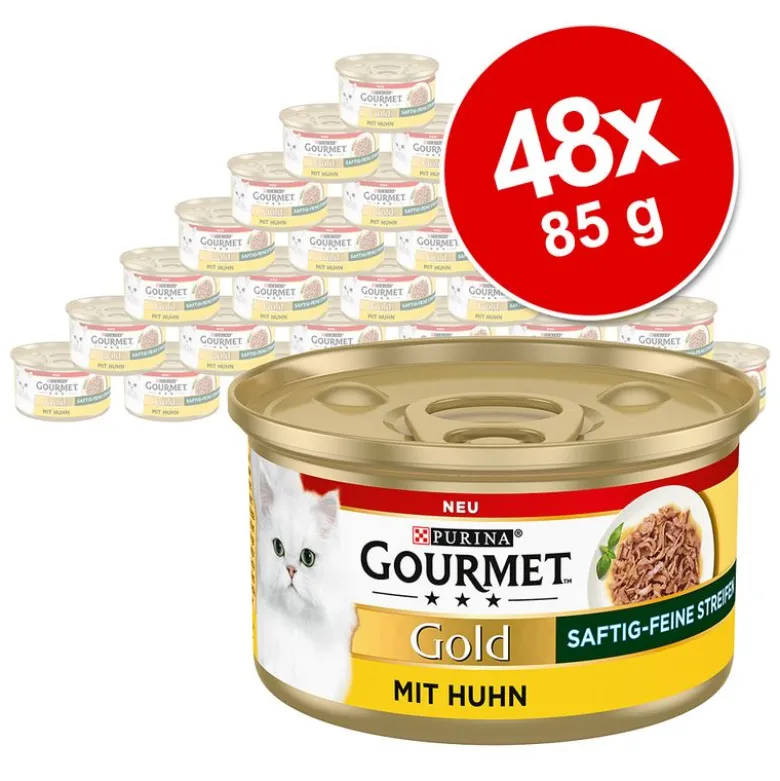 Økonomipakke: 48 x 85 g Gourmet Gold Saftig-Fine Bidder