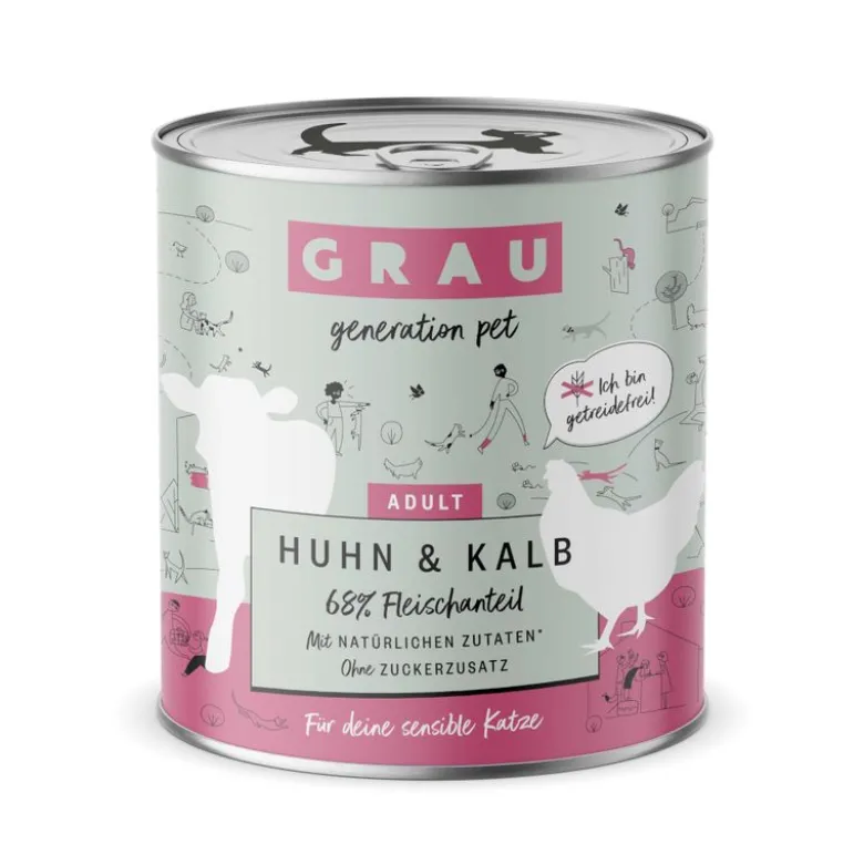 Økonomipakke: 24 x 800 g GRAU Adult kornfri dåser