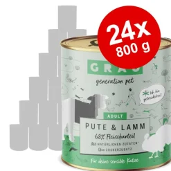 Økonomipakke: 24 x 800 g GRAU Adult kornfri dåser