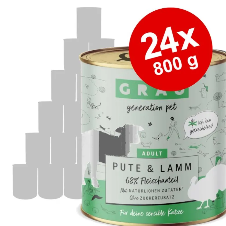 Økonomipakke: 24 x 800 g GRAU Adult kornfri dåser