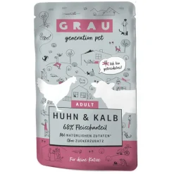 Økonomipakke: 32 x 125 g GRAU Adult kornfri portionsposer
