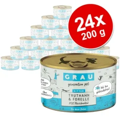 Økonomipakke: 24 x 200 g GRAU Kitten kornfri dåser