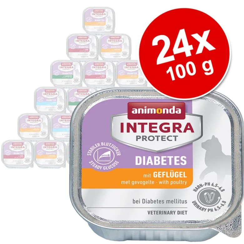 Økonomipakke: 24 x 100 g Integra Protect Adult Diabetes bakke