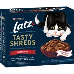 Økonomipakke: 24 x 80 g Latz Tasty Shreds portionspose