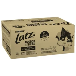 Økonomipakke: 160 x 80 g Latz "Tasty Shreds" portionsposer