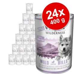 Økonomipakke: 24 x 400 g Little Wolf of Wilderness - Duo-Protein