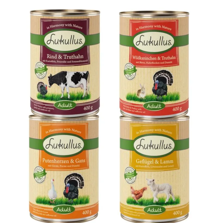 Økonomipakke: 24 x 400 g Lukullus Adult