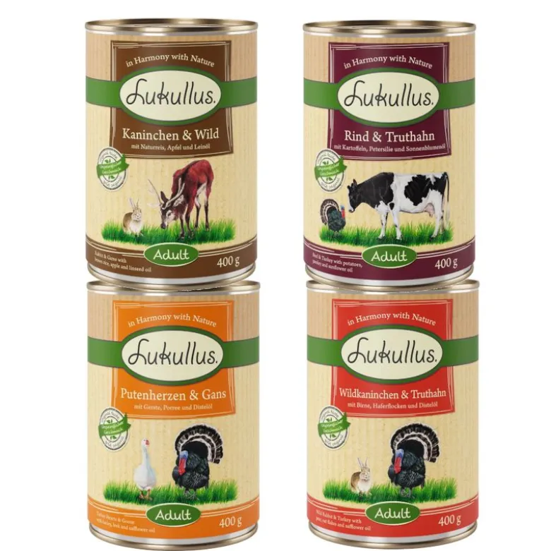 Økonomipakke: 24 x 400 g Lukullus Adult