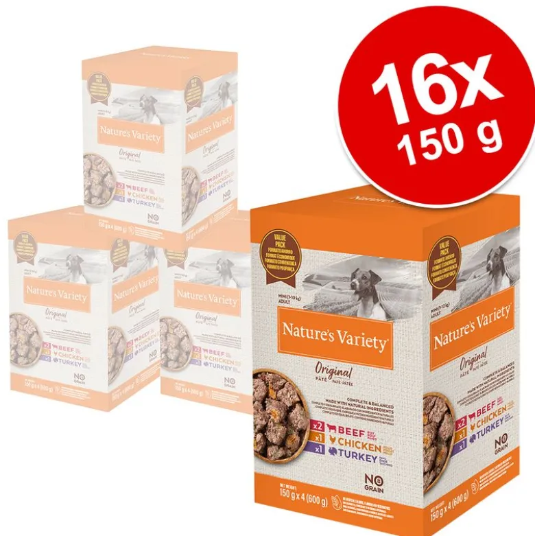 Økonomipakke: 16 x 150 g Mix: Nature's Variety Original Paté No Grain Mini