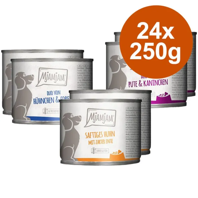 Økonomipakke: 24 x 200 g MjAMjAM Adult Hund