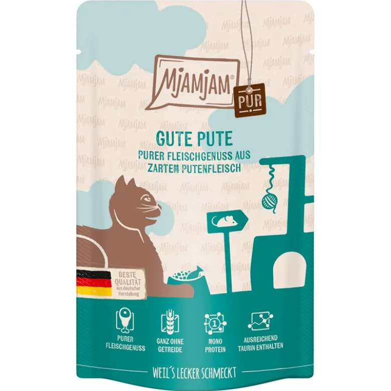 Økonomipakke: 24 x 125 g MjAMjAM Squeeze Pure Meat Delight