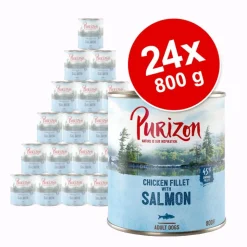 Økonomipakke: 24 x 800 g Purizon Adult