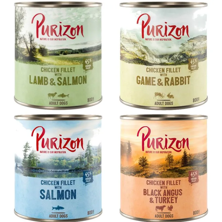 Økonomipakke: 24 x 800 g Purizon Adult
