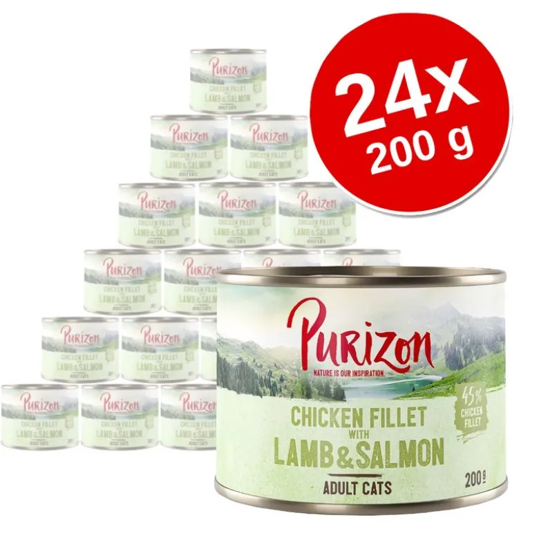 Økonomipakke: 24 x 200 g Purizon Adult