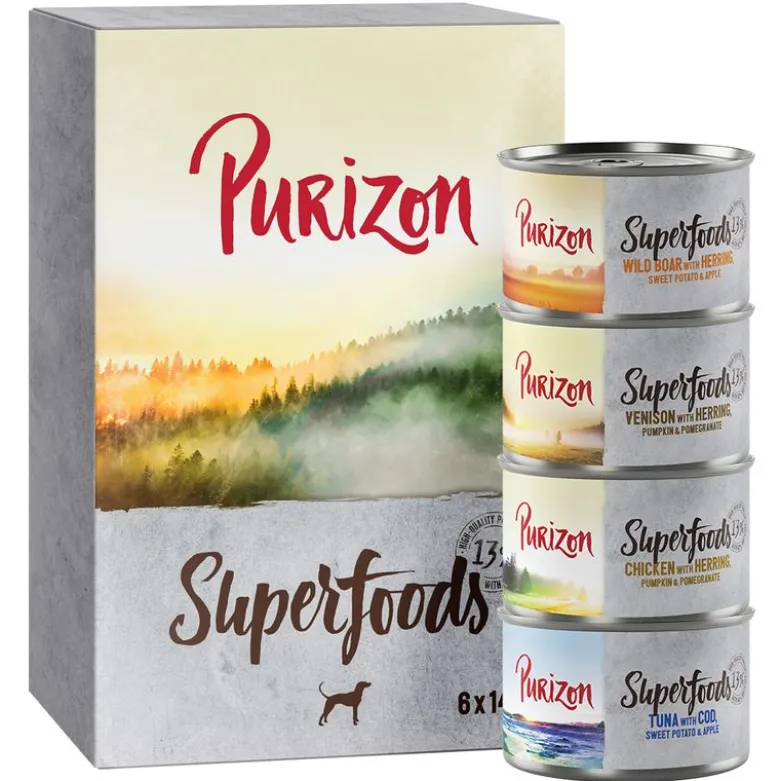 Økonomipakke: 24 x 140 g Purizon Superfoods