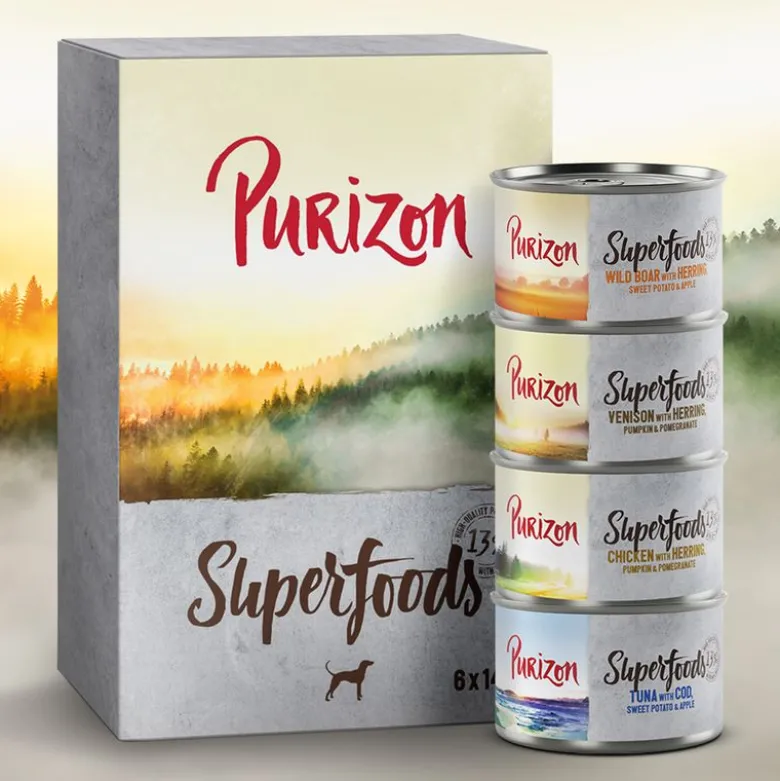 Økonomipakke: 24 x 140 g Purizon Superfoods