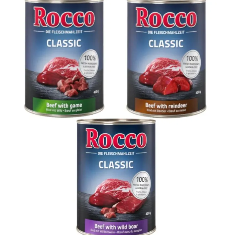 Økonomipakke: 24 x 400 g Rocco Classic Blandet pakke