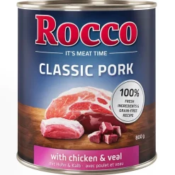 Økonomipakke: 24 x 800 g Rocco Classic Pork