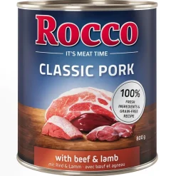 Økonomipakke: 24 x 800 g Rocco Classic Pork