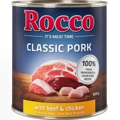 Økonomipakke: 24 x 800 g Rocco Classic Pork