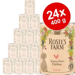 Økonomipakke: 24 x 400 g Rosie's Farm Puppy