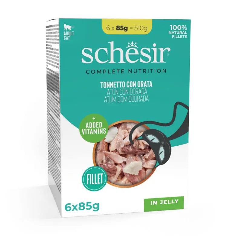 Økonomipakke: 24 x 85 g Schesir Complete Nutrition Filet i gelé