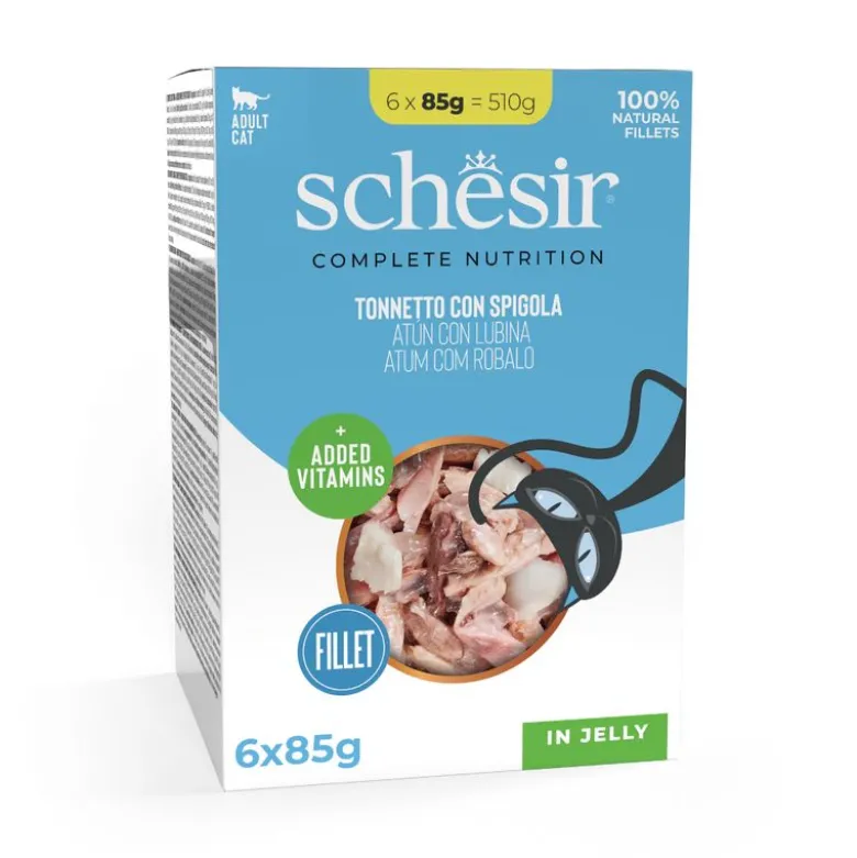 Økonomipakke: 24 x 85 g Schesir Complete Nutrition Filet i gelé