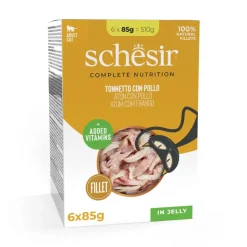 Økonomipakke: 24 x 85 g Schesir Complete Nutrition Filet i gelé