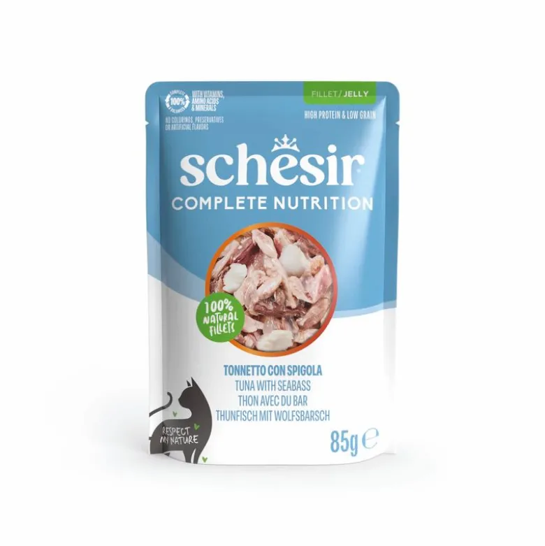 Økonomipakke: 24 x 85 g Schesir Complete Nutrition Filet i gelé