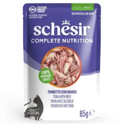 Økonomipakke: 24 x 85 g Schesir Complete Nutrition Filet i gelé