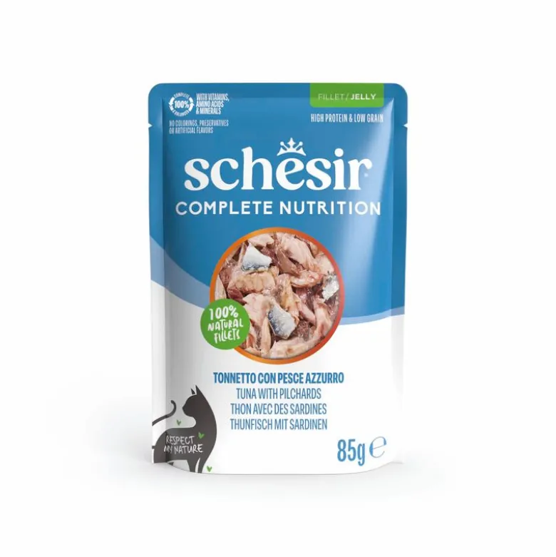 Økonomipakke: 24 x 85 g Schesir Complete Nutrition Filet i gelé