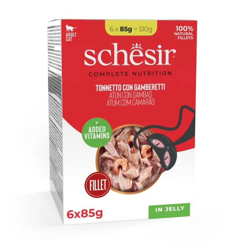 Økonomipakke: 24 x 85 g Schesir Complete Nutrition Filet i gelé