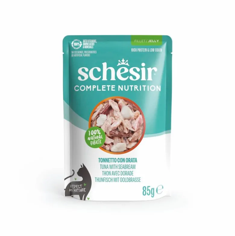 Økonomipakke: 24 x 85 g Schesir Complete Nutrition Filet i gelé