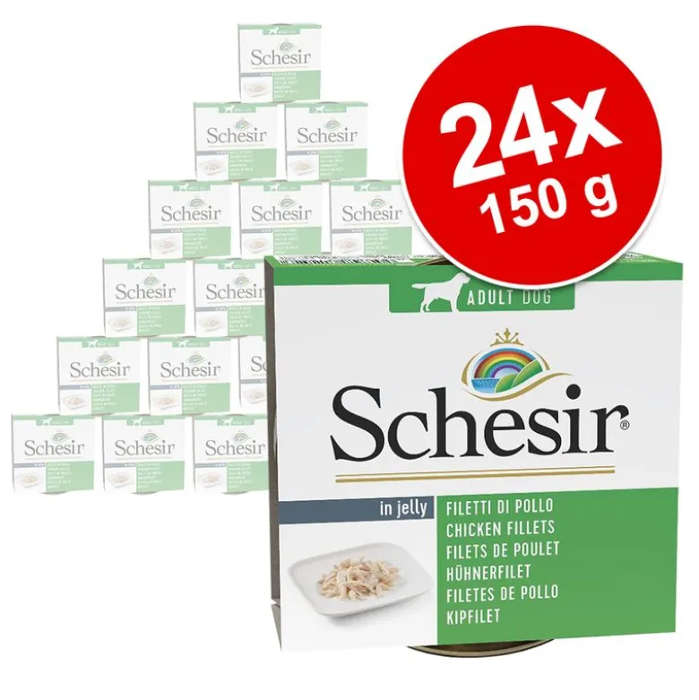 Økonomipakke: 24 x 150 g Schesir vådfoder