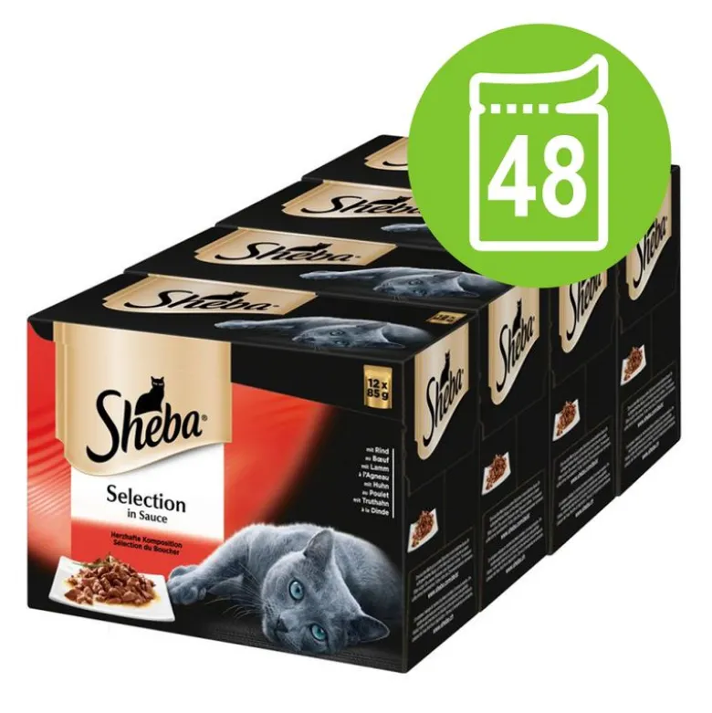 Økonomipakke: 48 x 85 g Sheba Selection portionsposer
