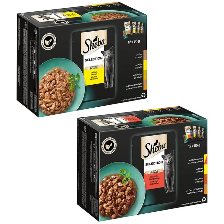 Økonomipakke: 96 x 85 g Sheba Selection portionsposer