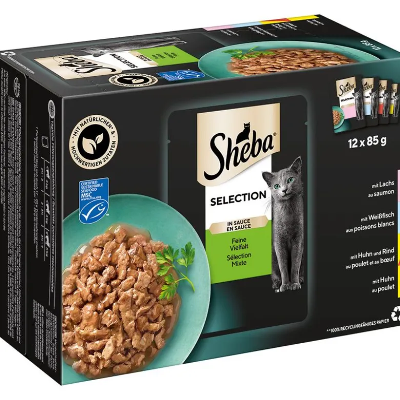 Økonomipakke: 96 x 85 g Sheba Selection portionsposer
