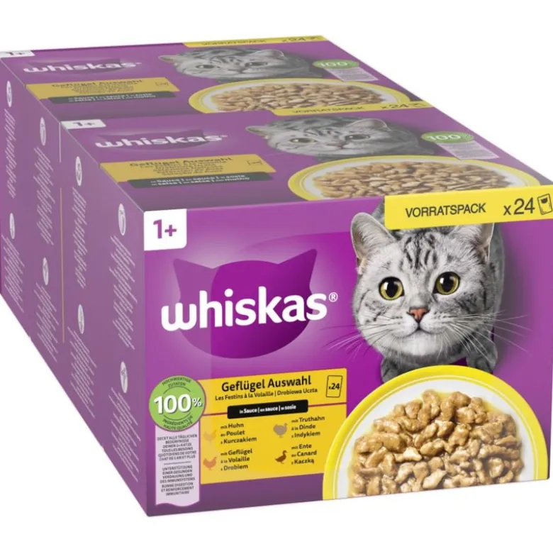 Økonomipakke: 96 x 85 g Whiskas 1+ Adult portionsposer